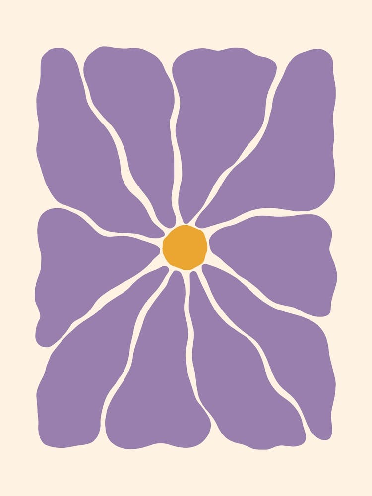 Abstract Flower 01 - Purple