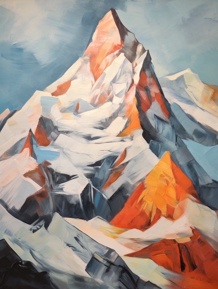 Alpamayo Peru Mountain Painting