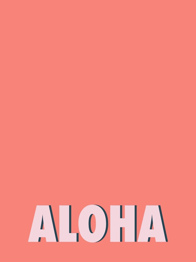 Aloha - Peach Typography