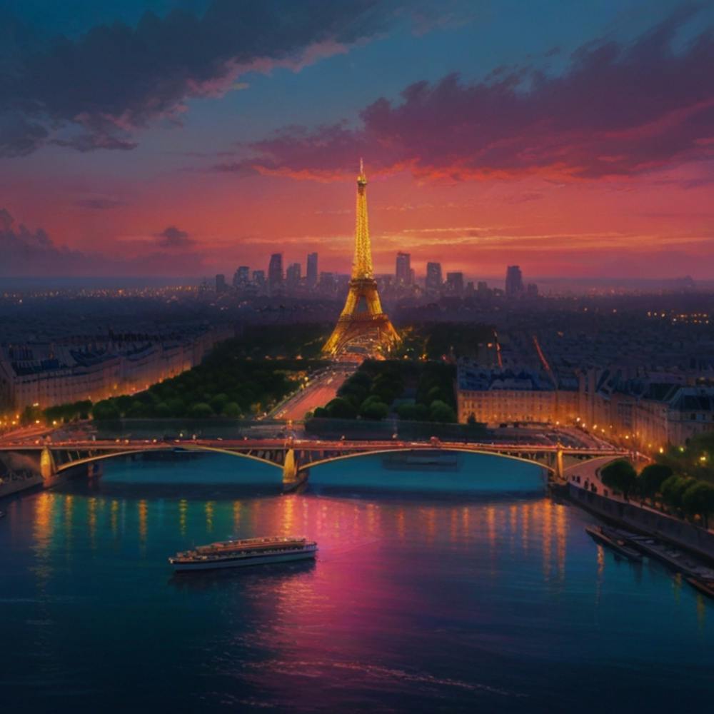 Paris At Sunset