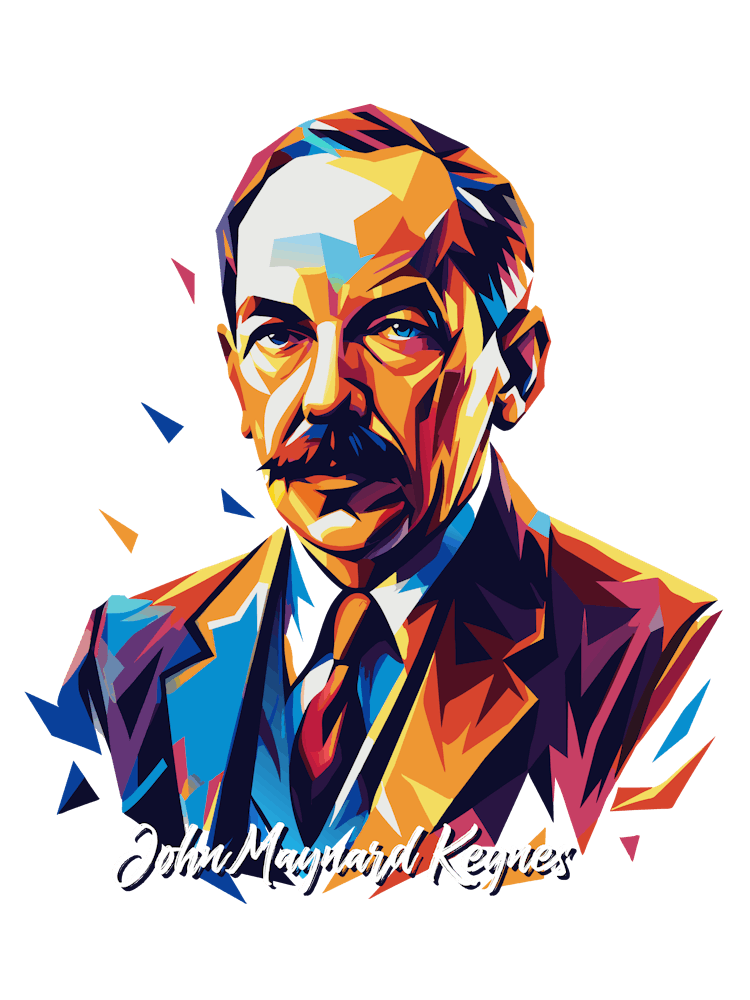John Maynard Keynes 01 Portrait WPAP Pop Art