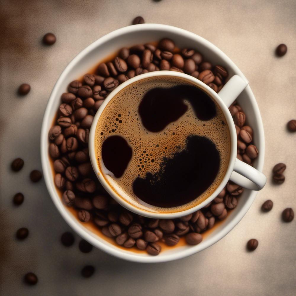 Coffee Cup With Coffee Beans 1