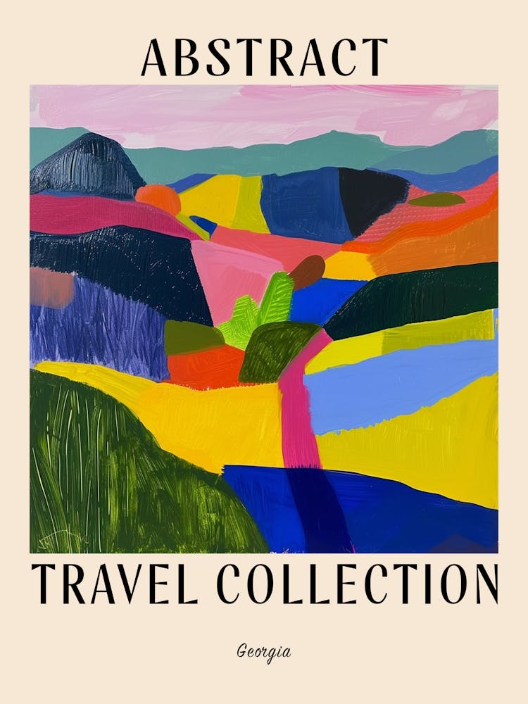 Abstract Travel Collection Poster Georgia 4