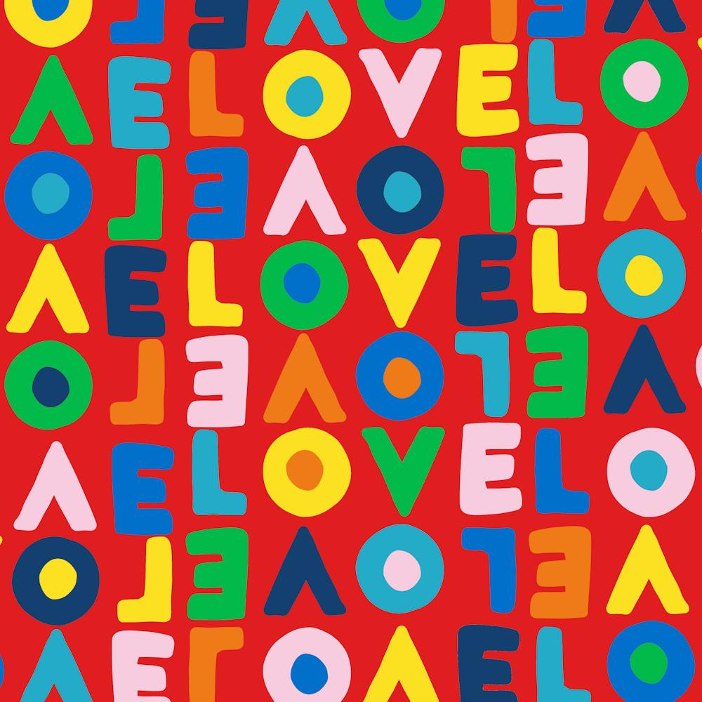 Colourful abstract love poster 1