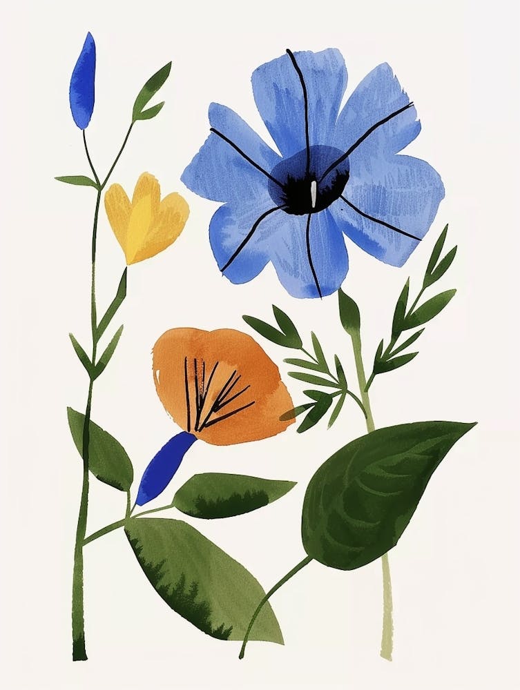 Painted Florals Morning Glory 5
