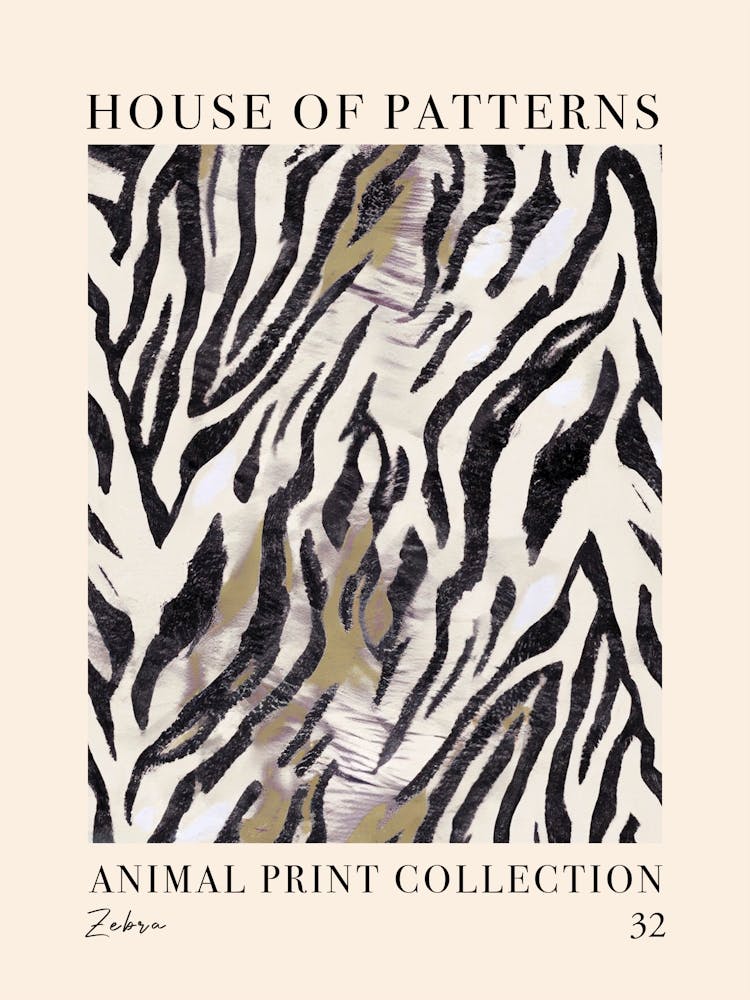 House Of Patterns Zebra Animal Print Pattern 3