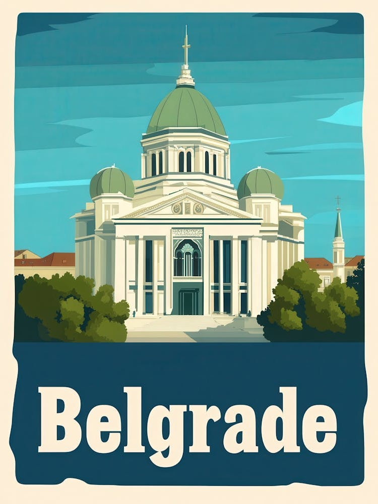 Aihrgdesign A 1970s Inspired Travel Poster For Belgrade 1