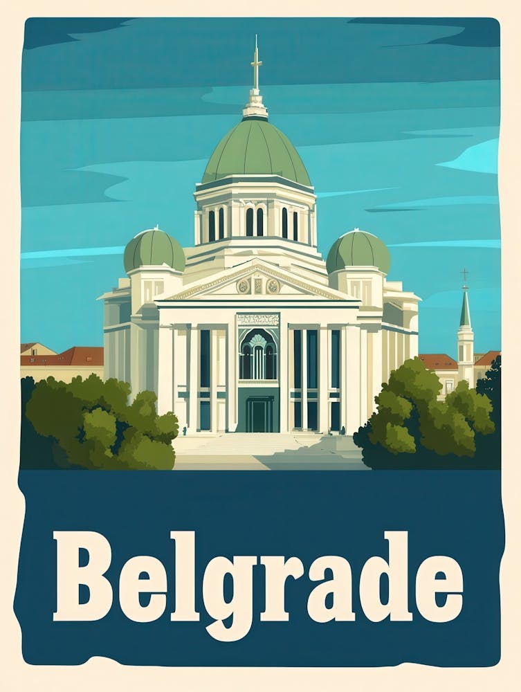 Aihrgdesign A 1970s Inspired Travel Poster For Belgrade 1