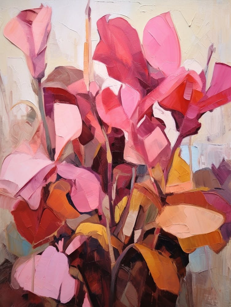 Fall Flower Painting Cyclamen 2