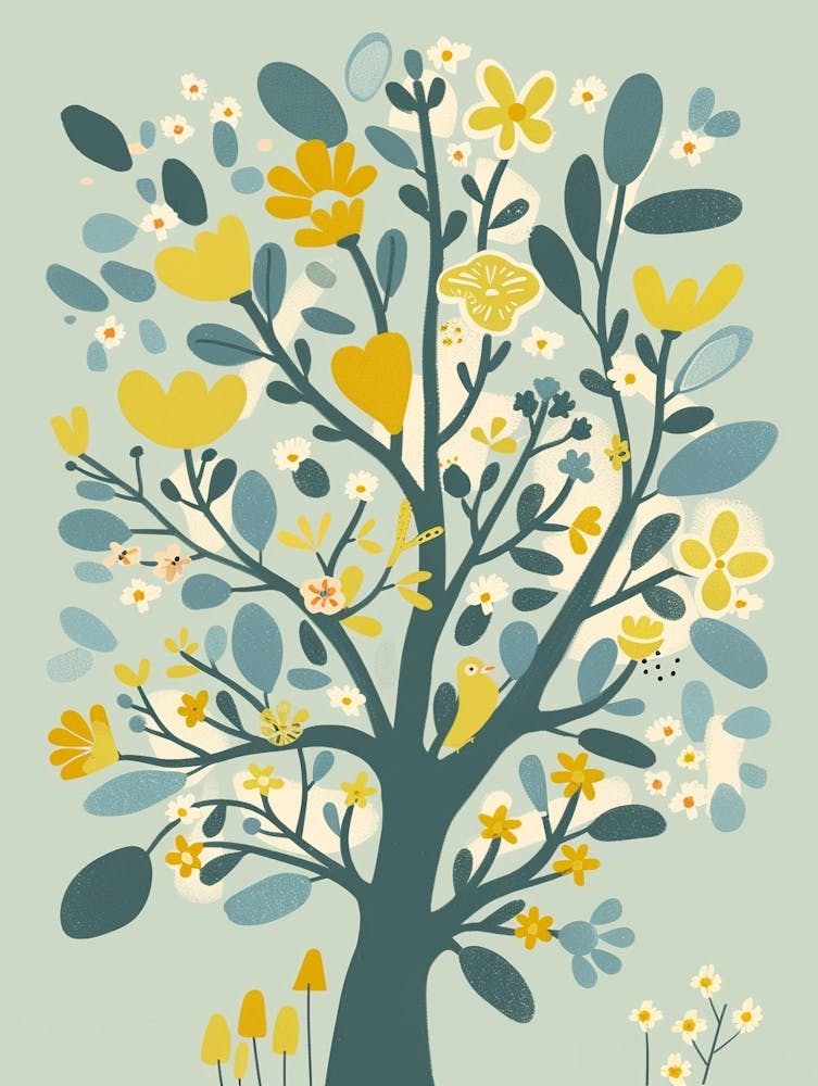Lime Tree Flat Illustration 2