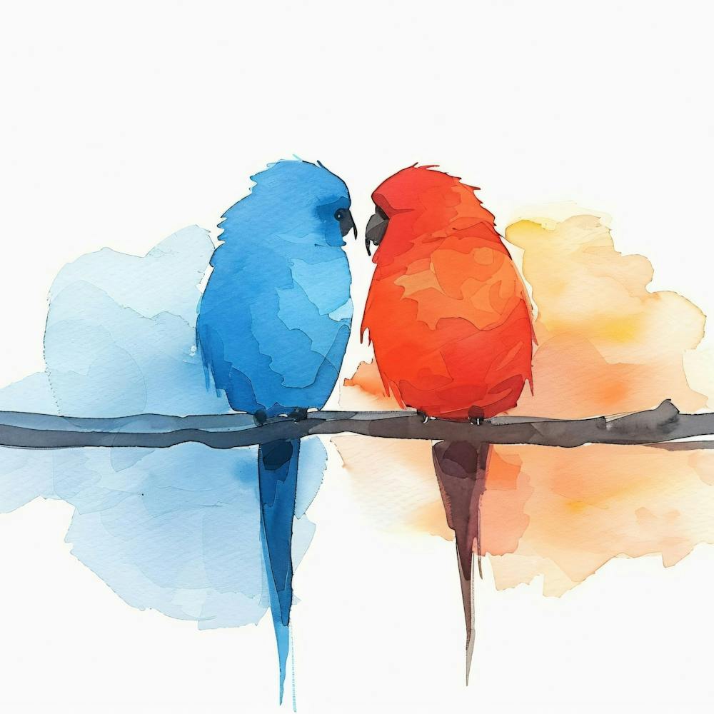 Two Birds On A Branch
