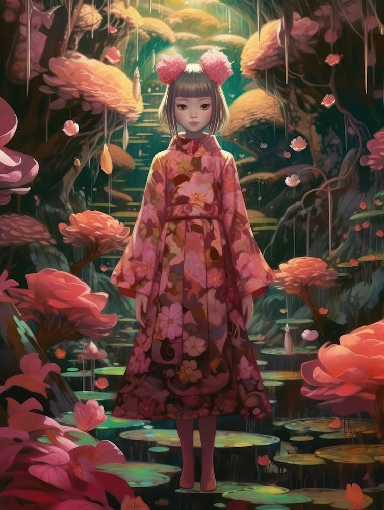 Girl In A Pink Dress