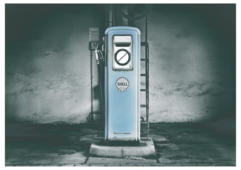 Vintage America Little Blue Gas Pump