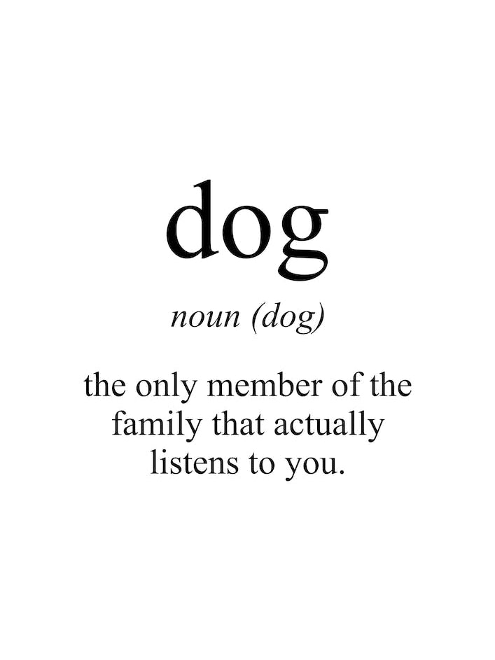 Dog Meaning Print