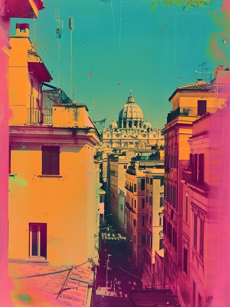 Rome Inspired Retro Polaroid 1