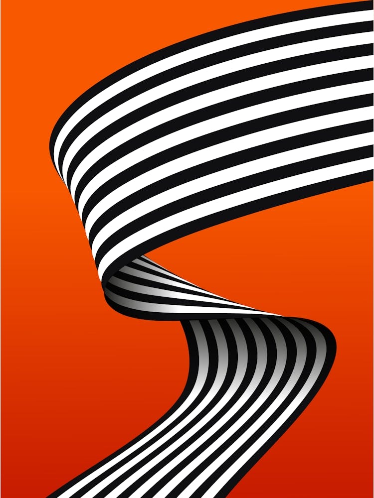Abstract Black And White Stripes