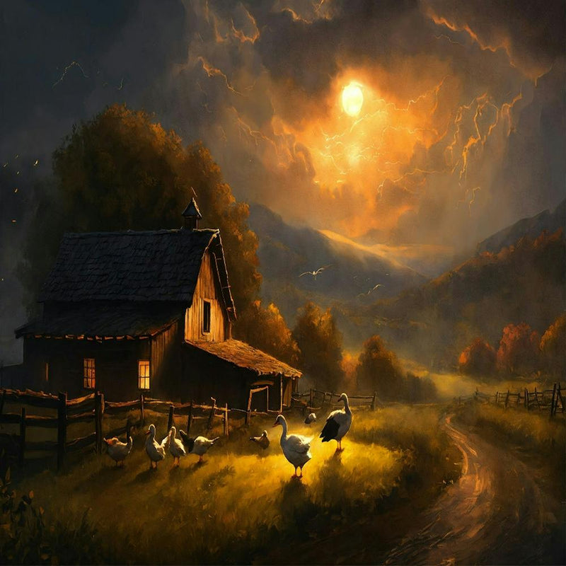 Barn At Night