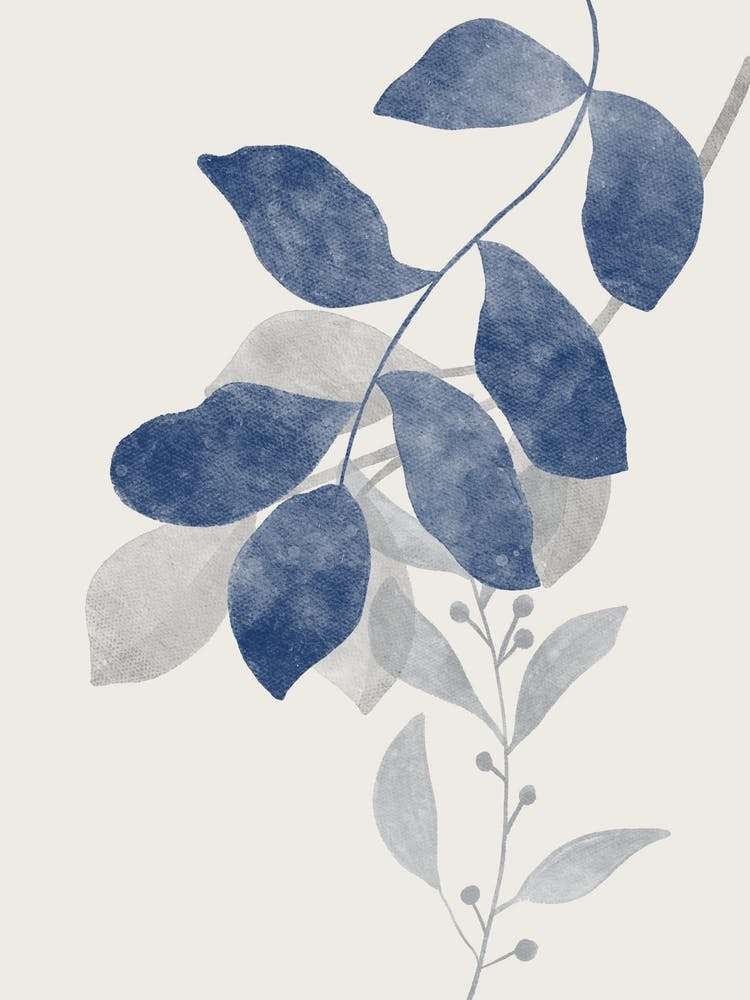 Blue Flower Wall Print