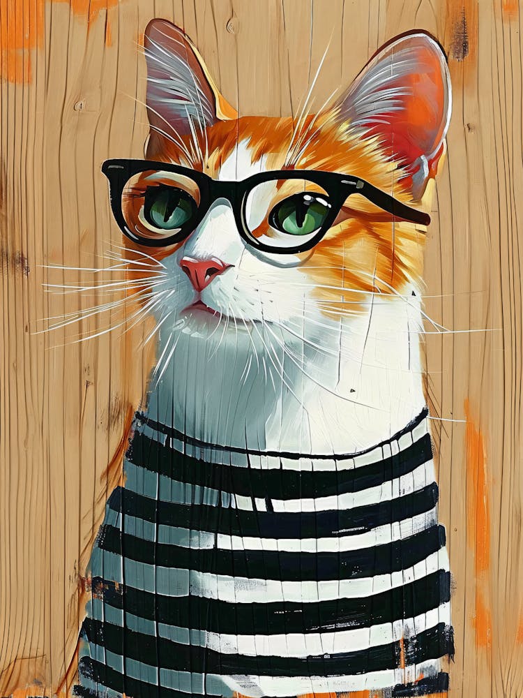 Cat With Glasses 1