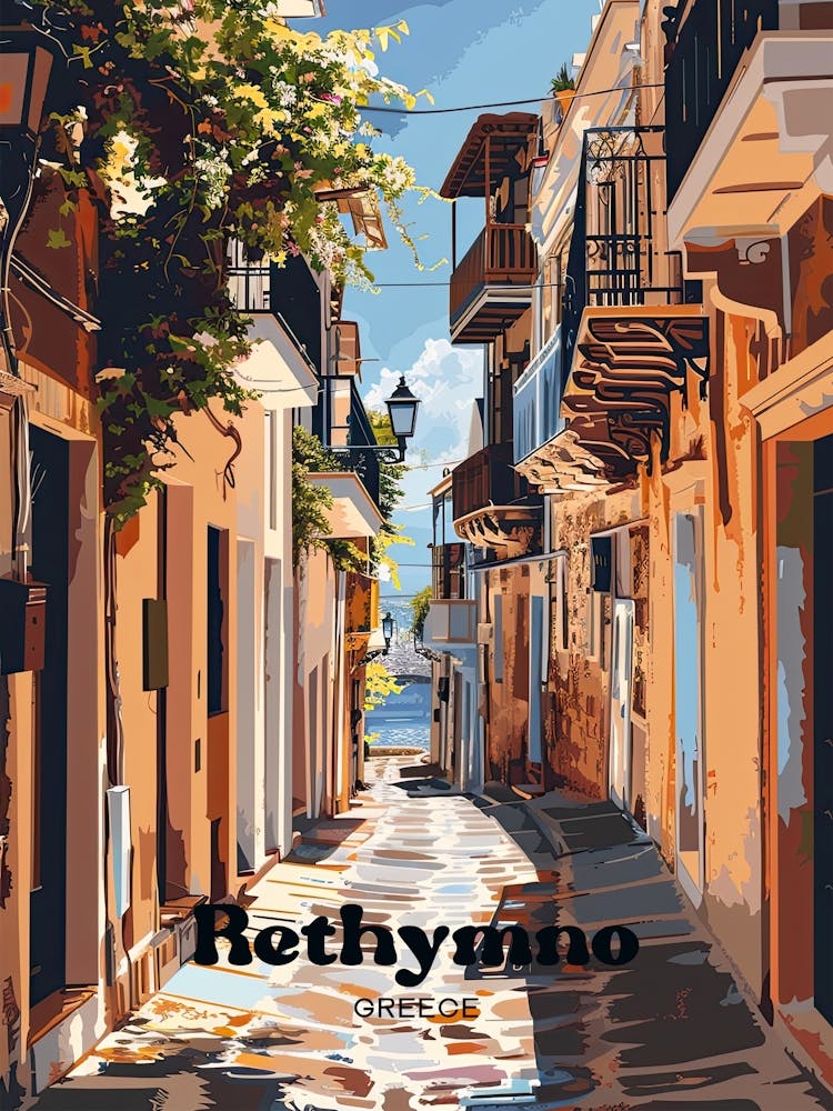 Rethymno Greece 1 Travel Poster 3 4 Resize