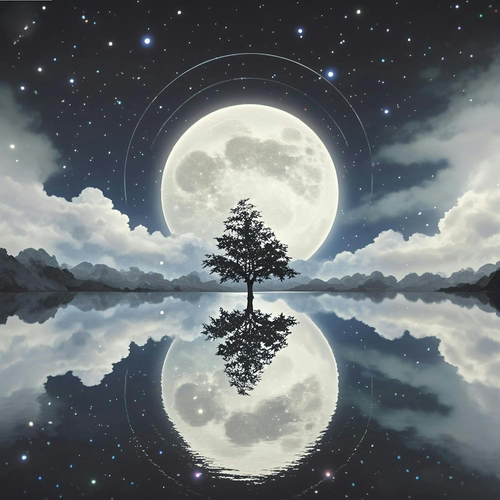 Vollmond am Himmel 18