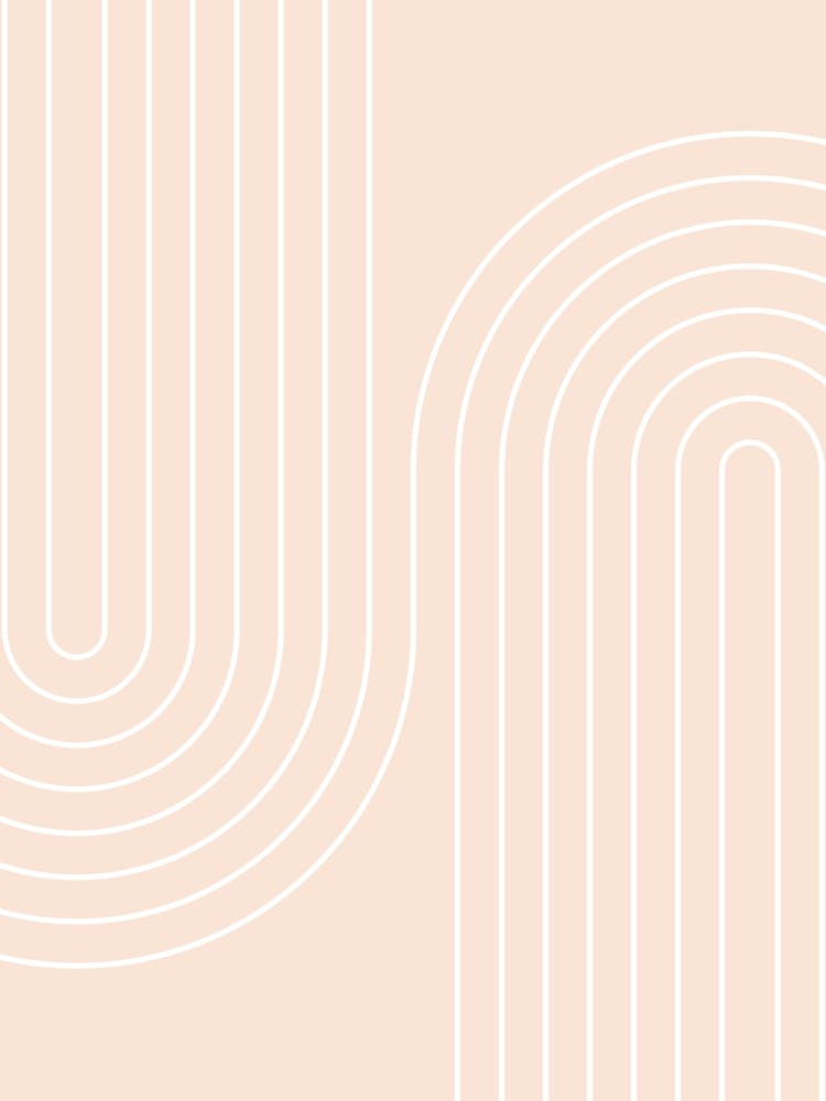 Serene Abstract Spring Pastel Peach fuzz Rainbow