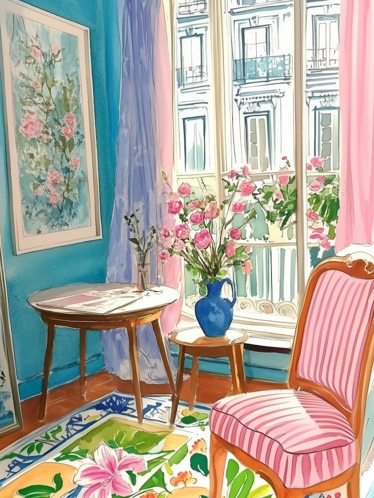 Cozy Floral Room with Window View