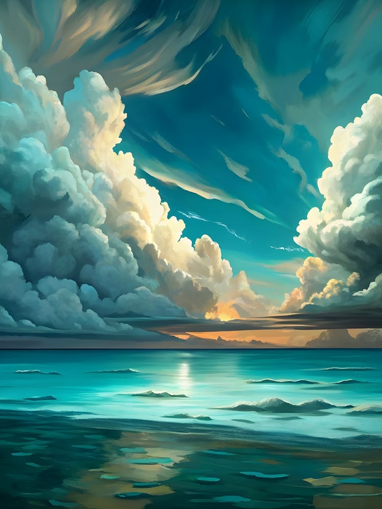 Wolken über dem Ozean