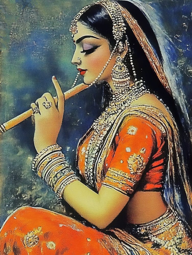 Indian Princess with Flute