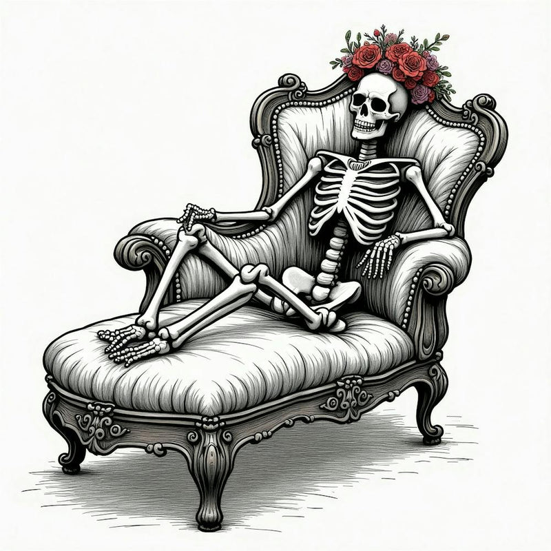 Skeleton Sitting In A Chair