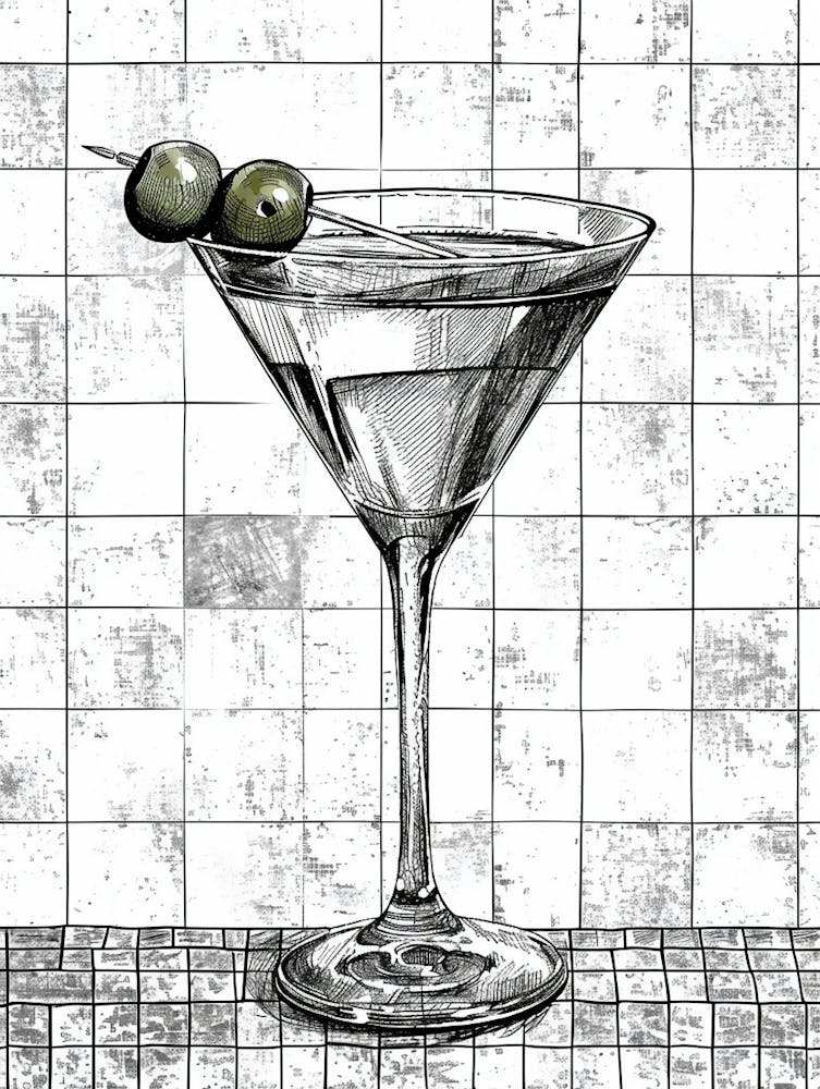 Martini Esquisse Linéaire