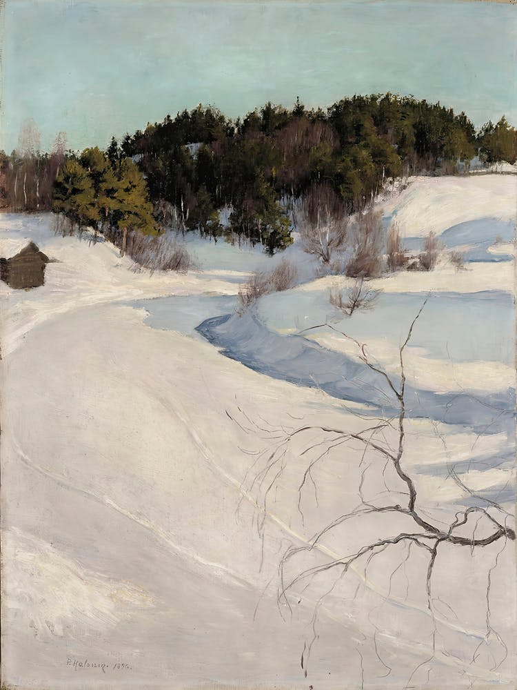 Winter Landscape, Myllykylä (1896), Pekka Halonen