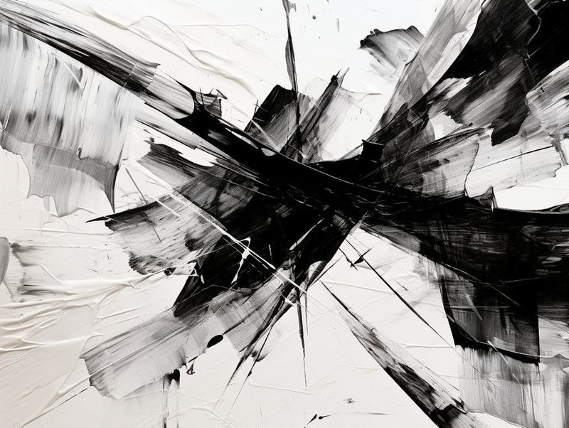Movement Abstract Black And White 8