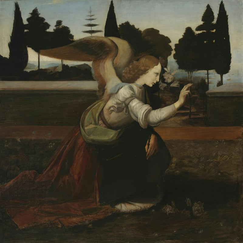Angel, Detail Copy After Leonardo Da Vinci S Painting Annunciation, 1895, By Magnus Enckell