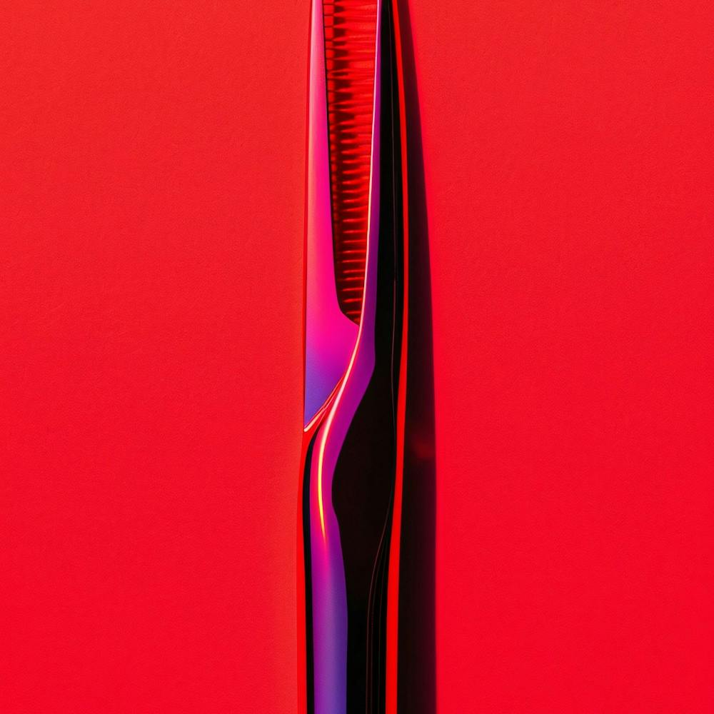 Comb On A Red Background