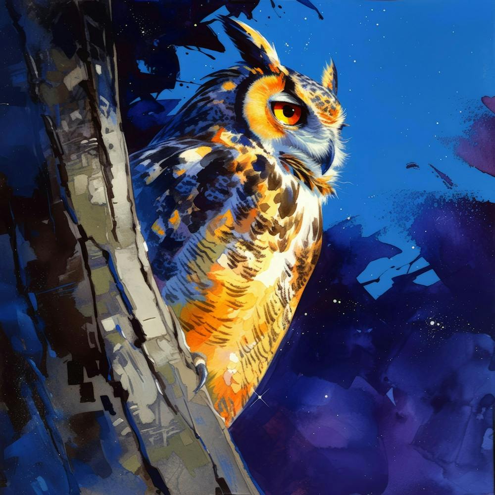 Owl painting