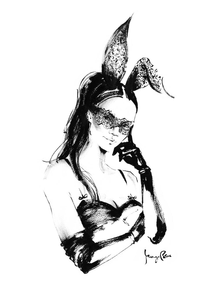 Smart Bunny Black & White