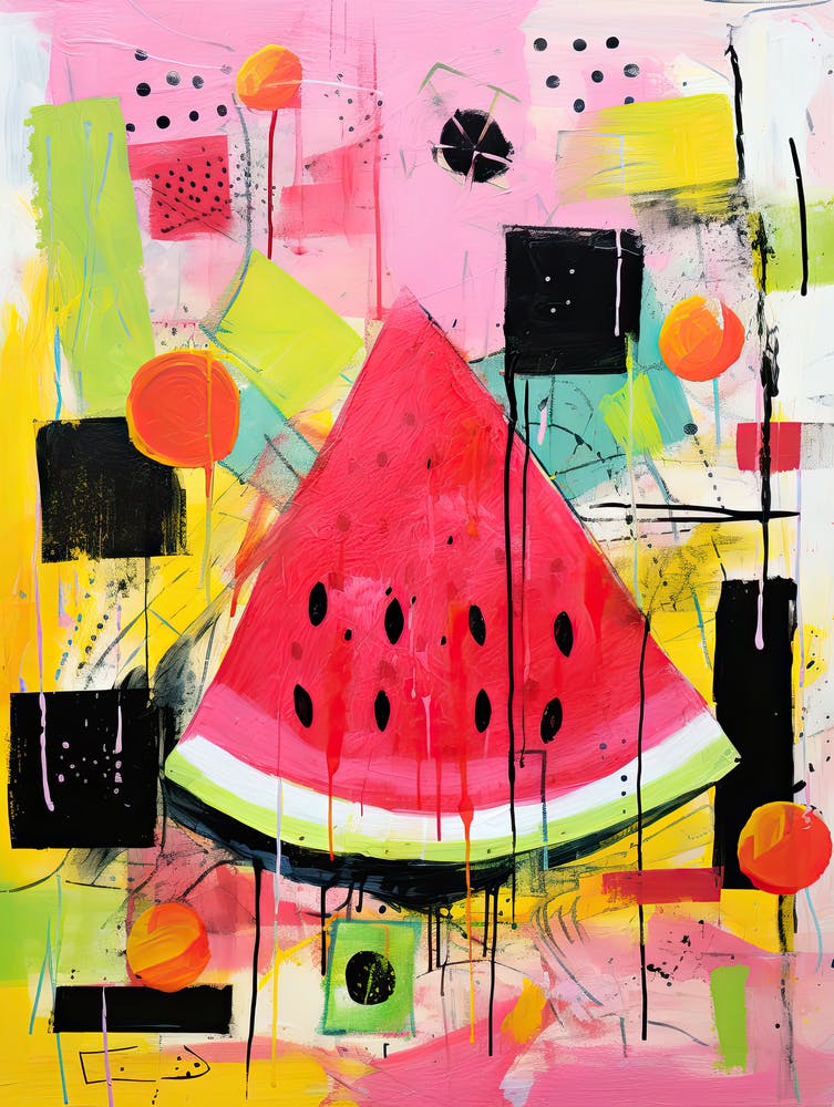 Neo-Expressionist Watermelon Fantasy