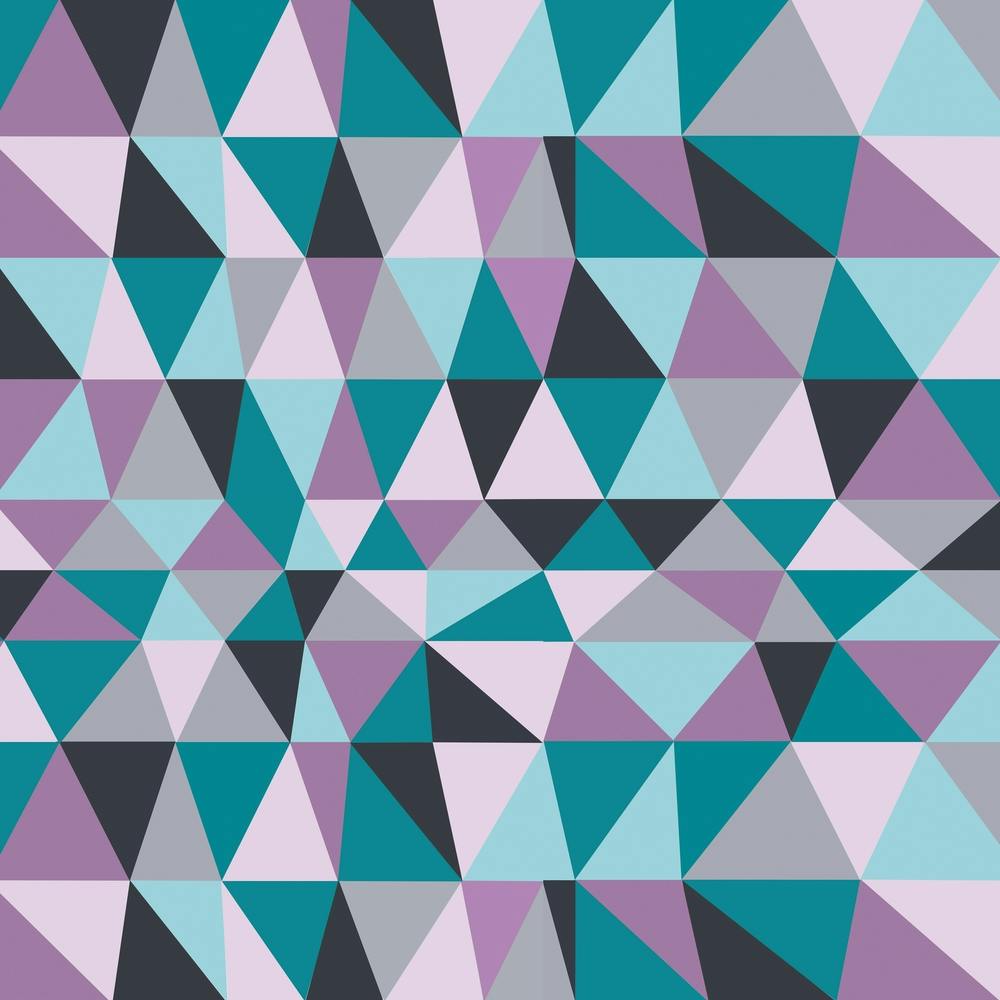 Irregular Triangles Purple Square