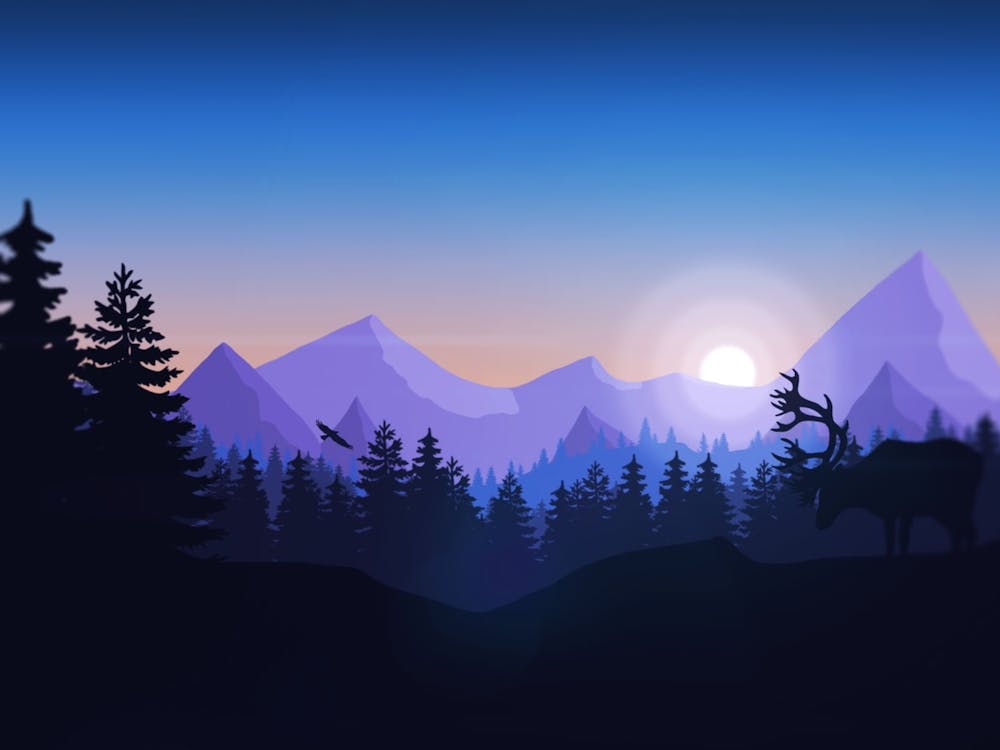 Elk In The Mountains