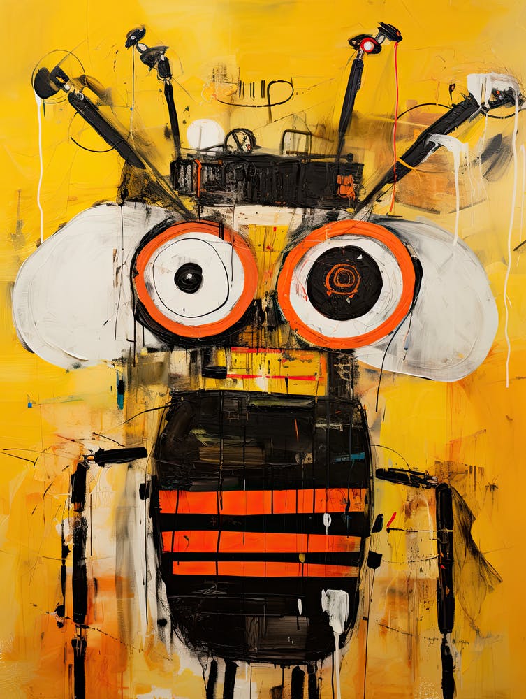 Neo-Expressionist Wings: Bee Robo