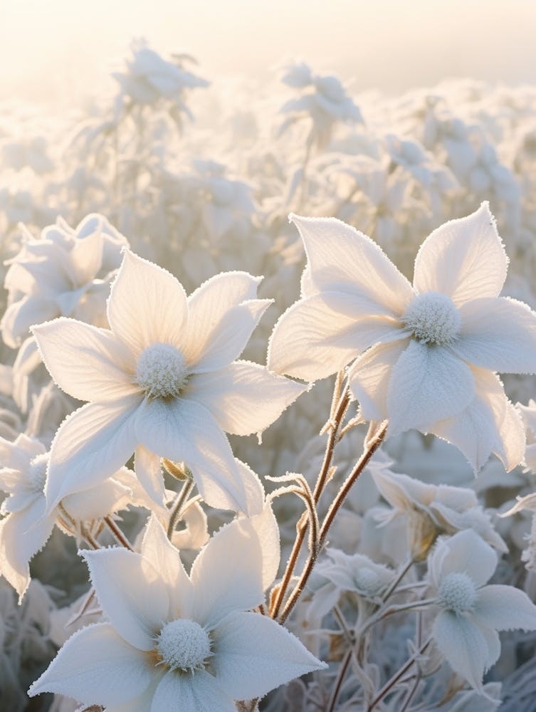 Frostige botanische Poinsettie 5