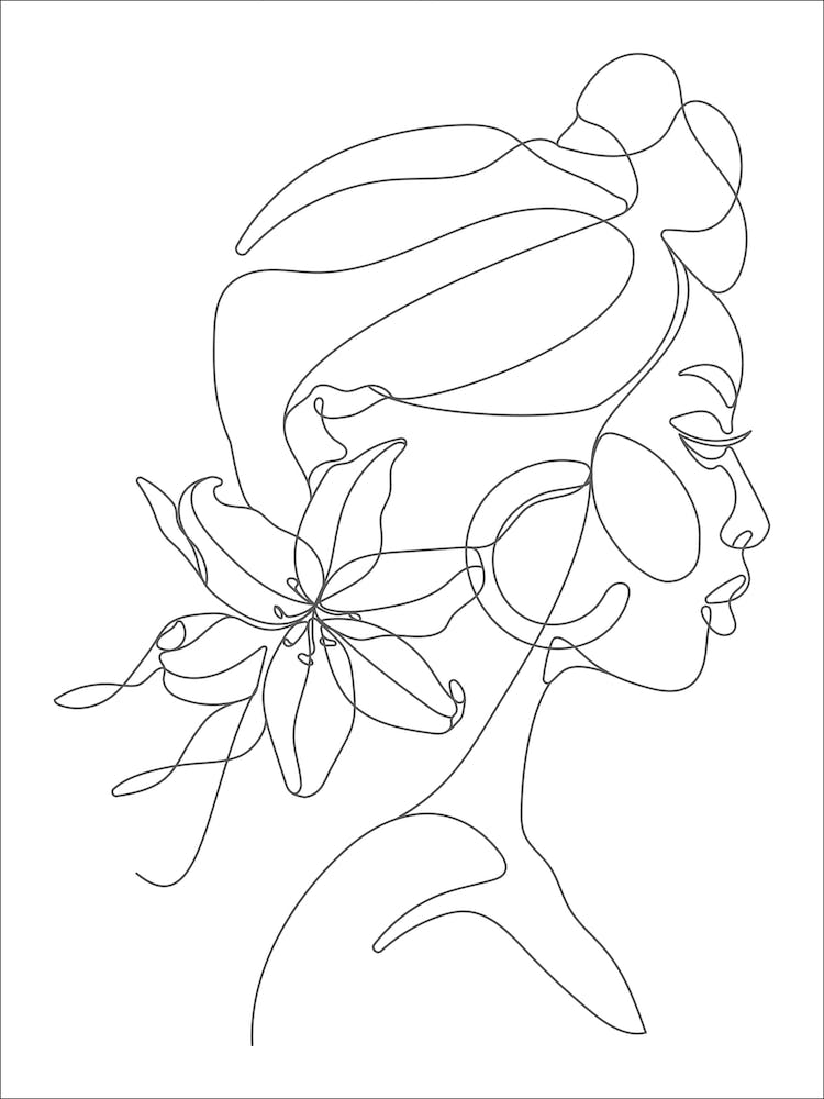 Portrait D'une Femme Ligne Minimale 1
