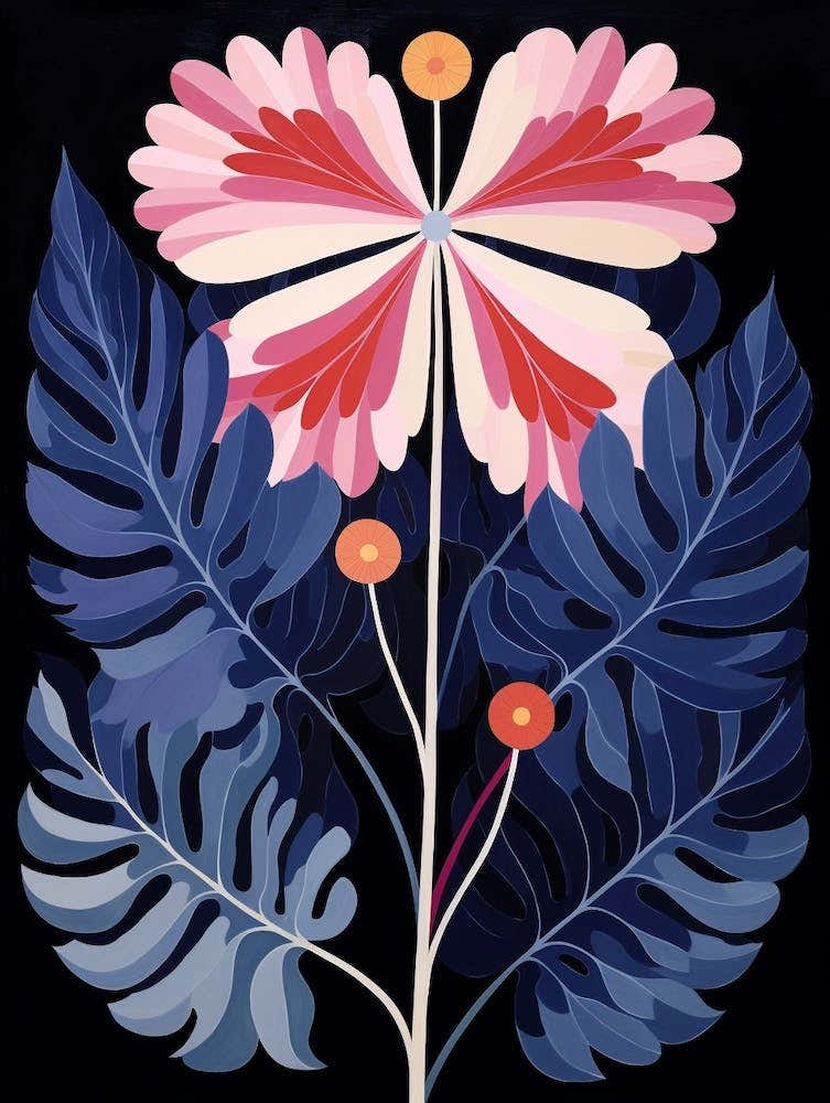 Cineraria 3 Hilma Af Klint Inspired Flower Illustration