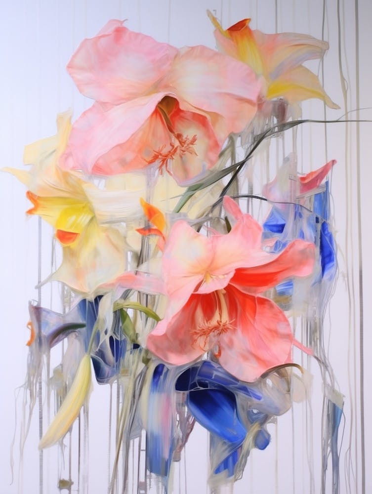 Abstract Flower Painting Gladiolus 1