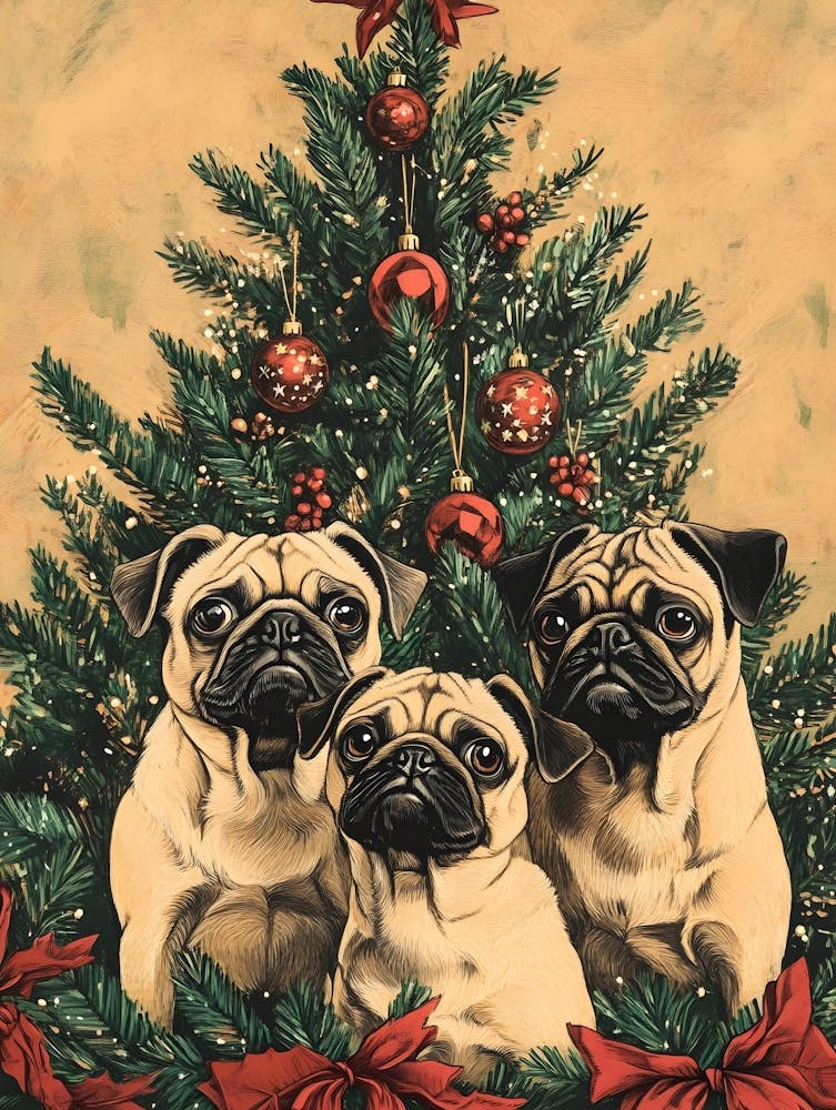 Christmas Pugs 13