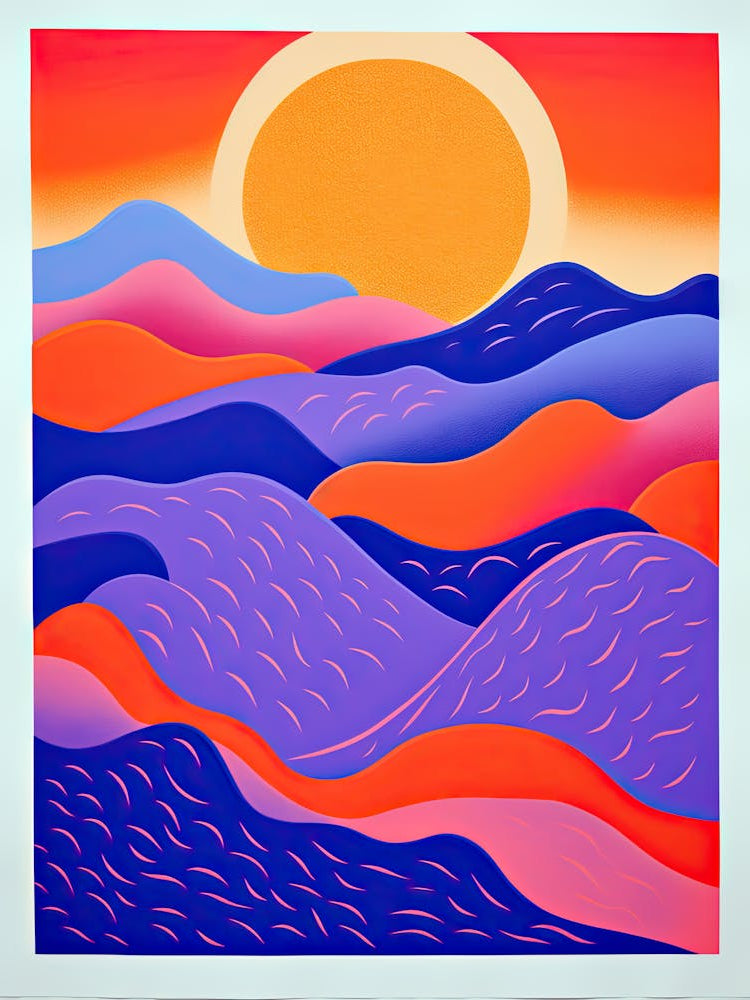 Rippling Pathways Vibrational Biomorphic Style