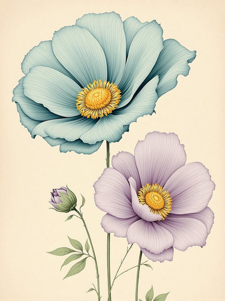 Soothing Floral Essence in a Minimalist Design