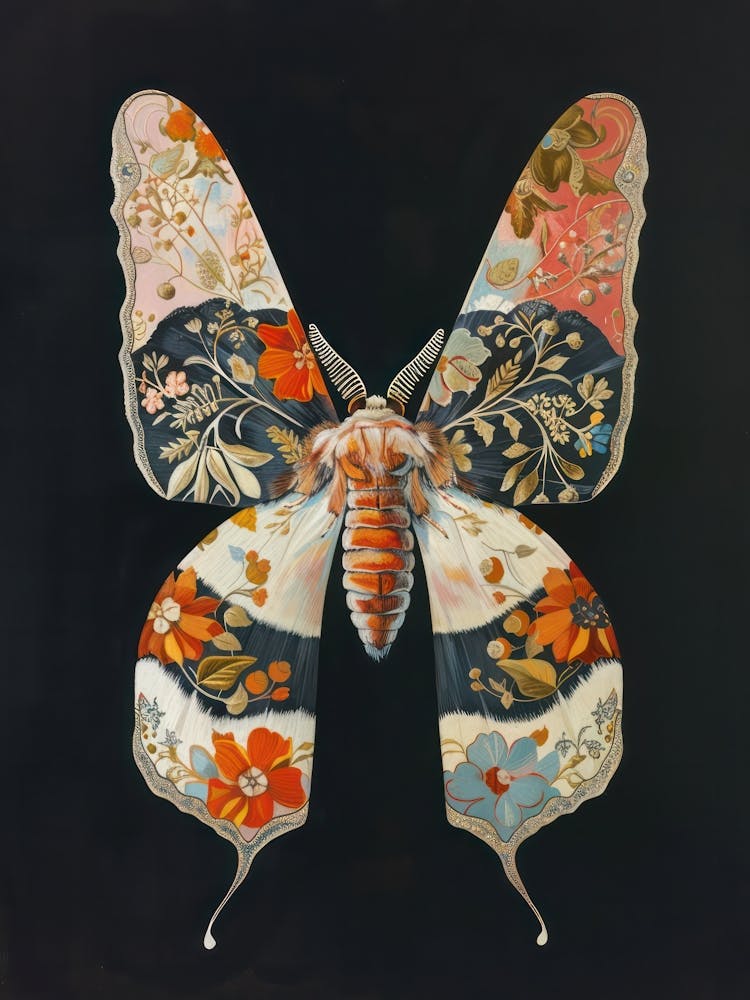 Ornate Butterfly William Morris Style