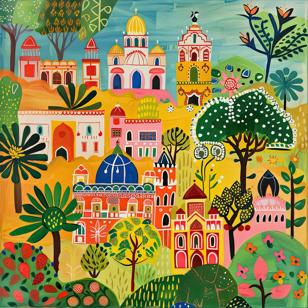 Kids Travel Illustration India 4